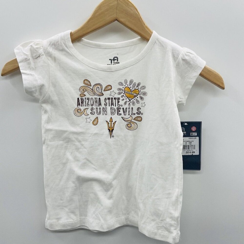 Team Athletics Toddler Girls 3T Arizona State Sun Devils Short Sleeve‎ Tee 684